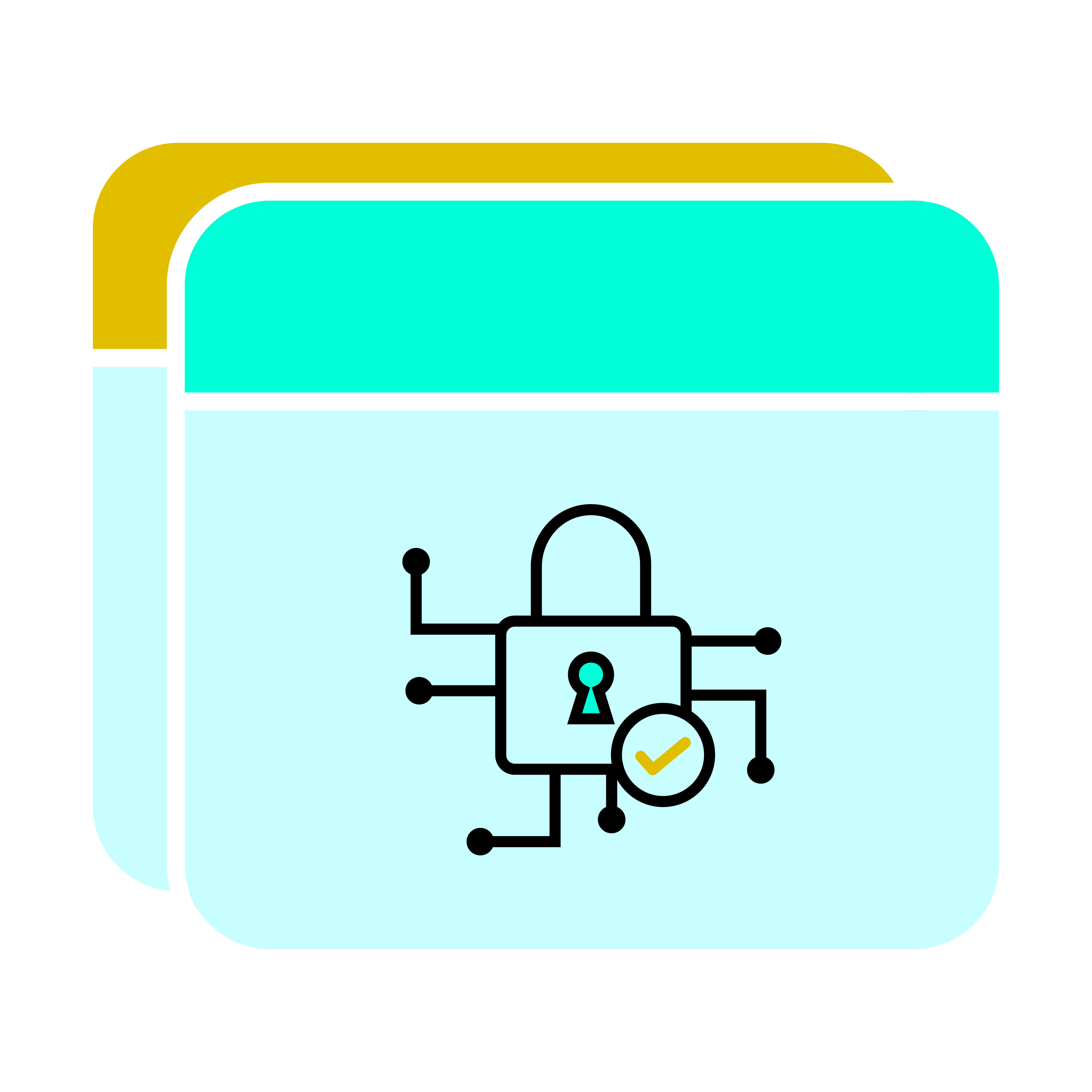 Smart security system interface on a tablet managing a business environment.